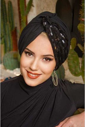 کلاه شنای حجاب مشکی زنانه Aişe Tesettür - کد 904115459