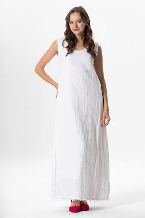 لباس سفید زنانه بافتنی Eliş Şile Bezi - کد 919956666