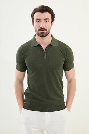 پلیور خاکی مردانه اسلیم فیت Mcr - کد 919960362