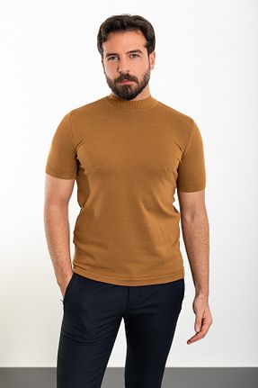 پلیور قهوه ای مردانه ساده Mcr - کد 919960195