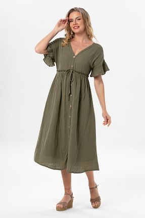 لباس خاکی زنانه بافتنی Eliş Şile Bezi - کد 806617258