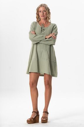 لباس سبز زنانه بافتنی Eliş Şile Bezi - کد 919961342