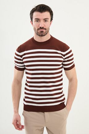 پلیور نارنجی مردانه اسلیم فیت Mcr - کد 919959947