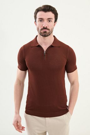 پلیور نارنجی مردانه اسلیم فیت Mcr - کد 919960298