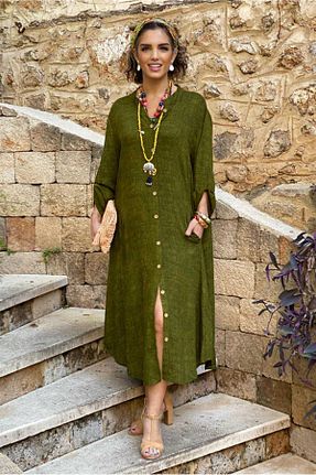 لباس سبز زنانه بافتنی Nevin Kaya Moda - کد 248517910