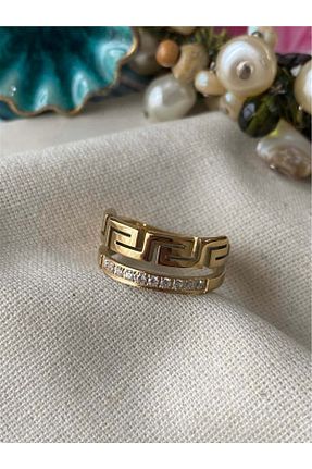 انگشتر استیل (فولاد) زرد زنانه استیل (فولاد) LuxeGem - کد 919957169