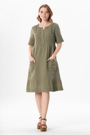 لباس خاکی زنانه بافتنی Eliş Şile Bezi - کد 919961247
