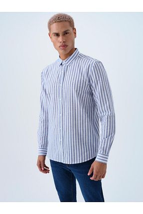 پیراهن آبی مردانه اسلیم فیت Loft - کد 919979843