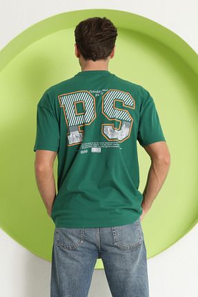 تیشرت سبز مردانه اورسایز Polo State - کد 708842117