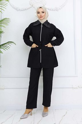 ست بالاتنه و پائین تنه حجاب مشکی رگولار benguen - کد 919985453