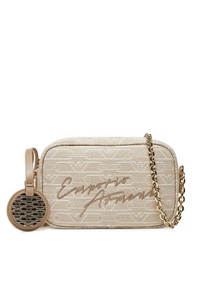کیف دوشی بژ زنانه Emporio Armani - کد 919995824