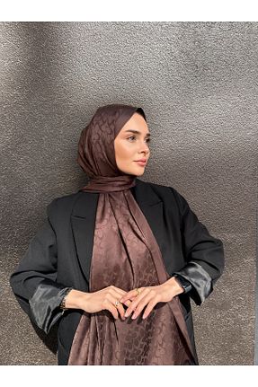 شال قهوه ای زنانه پنبه ای Webinay Home - کد 920016025