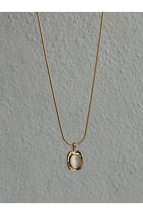 گردنبند استیل ( فولاد ) طلائی استیل ضد زنگ SHİNELLA - کد 920011735