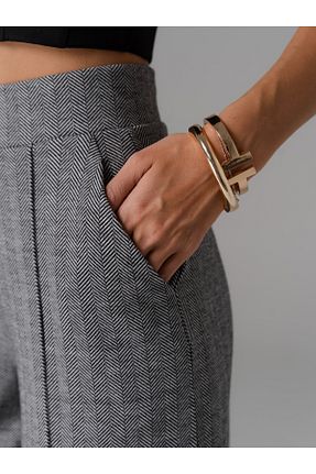 شلوار طوسی زنانه الاستان - ویسکون - پلی استر Moije - کد 904986009