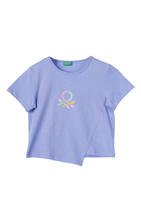 تیشرت آبی بچه گانه اسلیم فیت United Colors of Benetton - کد 822158163