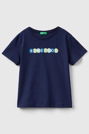 تیشرت سرمه ای بچه گانه رگولار United Colors of Benetton - کد 809889597