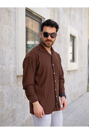 پیراهن قهوه ای مردانه Relaxed Gameyal - کد 920006661