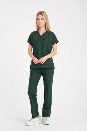 ست بالاتنه و پائین تنه سبز زنانه بافتنی YILMAZ - کد 921082957