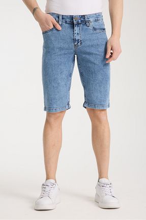 شلوارک و برمودا آبی مردانه پنبه ای muzzo jeans - کد 920024304