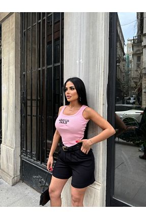 شلوارک و برمودا مشکی زنانه فاق بلند LB Laluna Butik - کد 920027570