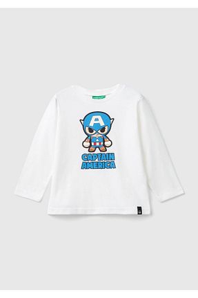 تیشرت سفید بچه گانه رگولار United Colors of Benetton - کد 857844777