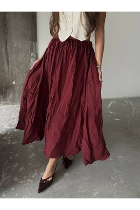 دامن زرشکی زنانه پنبه ای Violet - کد 920043748