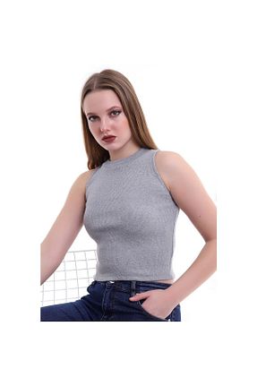 بادی طوسی زنانه یقه دوچرخه MODA - کد 920042763