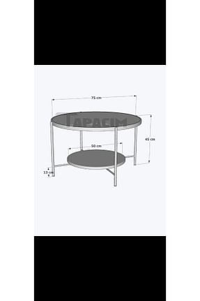 میز جلو مبلی مشکی شیشه BETA AKSESUAR - کد 74186685