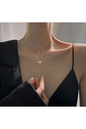 گردنبند استیل ( فولاد ) طلائی استیل (فولاد) ABETE - کد 920045406