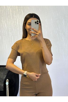 ست بالاتنه و پائین تنه قهوه ای زنانه SHINE STYLE - کد 920054518