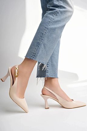 کفش پاشنه بلند کلاسیک بژ زنانه چرم لاکی ftclothing - کد 920075712
