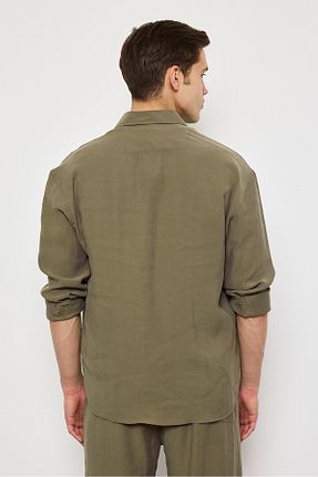 پیراهن خاکی مردانه اورسایز İLKCET MODA - کد 920072218