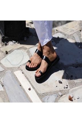 صندل مشکی مردانه پاشنه تخت Bostini Sandals - کد 921099047