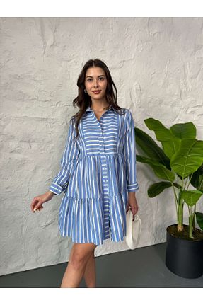 لباس آبی زنانه بافتنی Elif Özbey Butik - کد 818504715