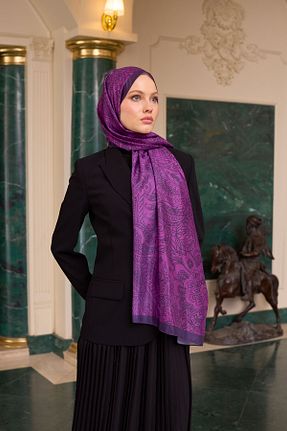 شال بنفش زنانه İpekhan - کد 920138904