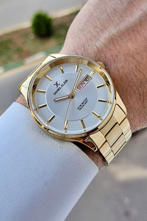 ساعت مچی طلائی مردانه 44 میلی متر Daniel Klein - کد 98780979