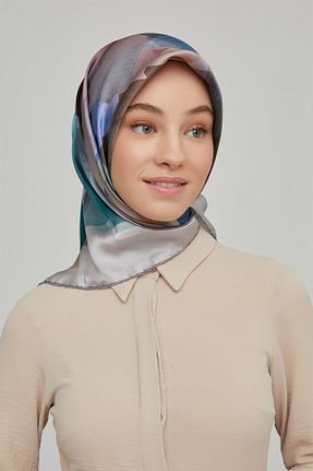 روسری رنگی کرپ ساتن ابریشم Armine - کد 802406383