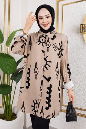 تونیک بژ زنانه بافتنی QUMET - کد 920196145