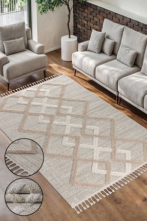 فرش بژ آنتی آلرژی SİMEREV HALI HOME CONSEPT - کد 858455496