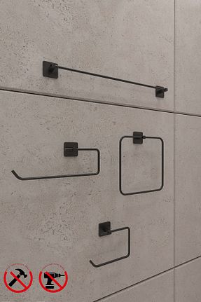 آویز حمام مشکی BellaBagno - کد 920227742