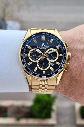 ساعت مچی طلائی مردانه 44 میلی متر Daniel Klein - کد 921293830