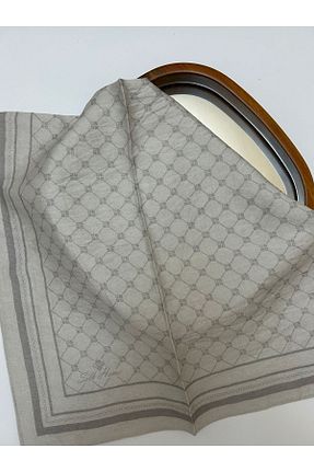 روسری بژ 90 x 90 Silk Home - کد 920241349