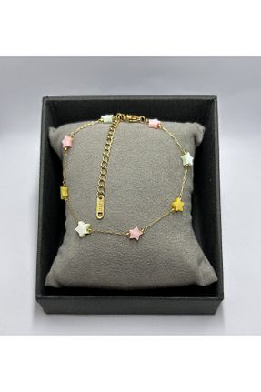 خلخال جواهر رنگی زنانه استیل (فولاد) Yula Aksesuar - کد 920288237