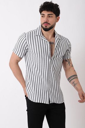 پیراهن طوسی مردانه رگولار Stilkombin - کد 920311016
