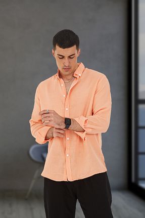 پیراهن نارنجی مردانه رگولار JR Boutique - کد 802930941