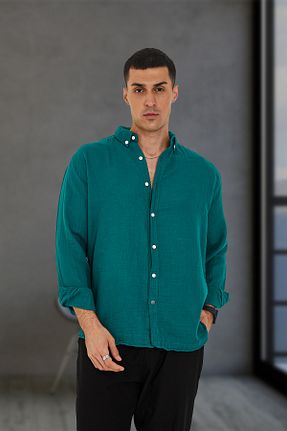 پیراهن سبز مردانه رگولار JR Boutique - کد 905336306