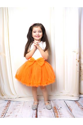دامن نارنجی بچه گانه بافتنی GÜL Baby - کد 921272951
