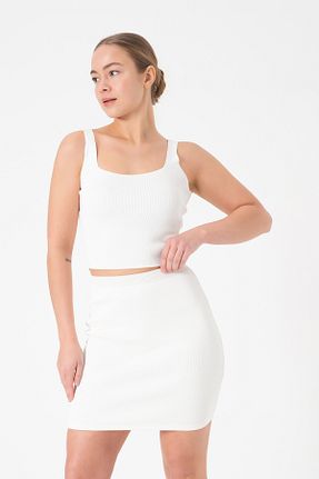 ست بالاتنه و پائین تنه سفید زنانه تریکو Merry Rise - کد 920383695