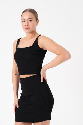 ست بالاتنه و پائین تنه مشکی زنانه تریکو Merry Rise - کد 920387151