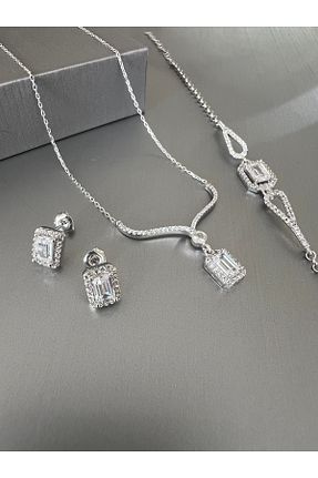 ست نقره زنانه زیرکن Zeta Jewel - کد 808309285